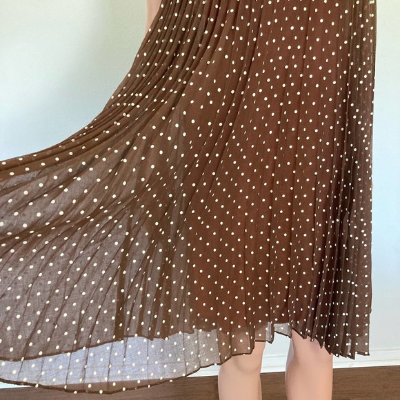 Vintage 60s Womens‎ Brown Polka Dot Mini Dress // Size Small - Picture 3 of 7